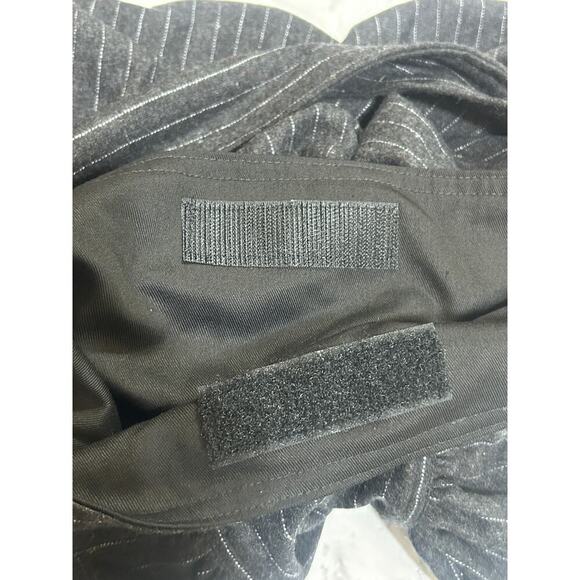 Bayou Salvage Stripe Gray White Ruffled Shoulder Bag Handmade Boho Hippie Fabric - Picture 5 of 7